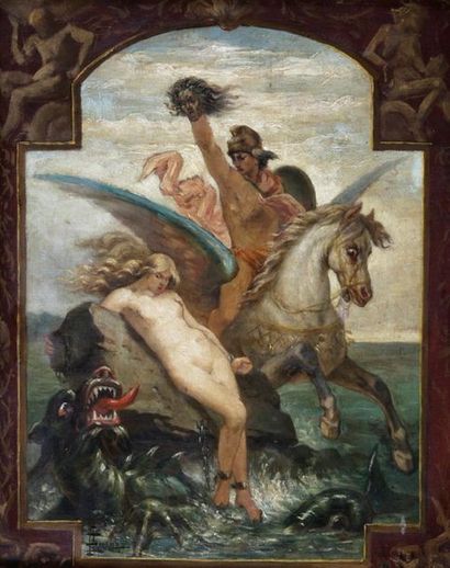 null Félix Jules LACAILLE (1856-1923)

Perseus delivering Andromeda, study

Oil on...