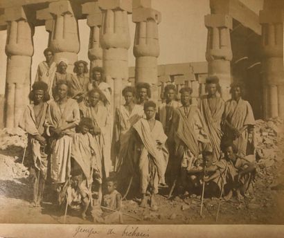 null ÉGYPTE 

" Visite à Louksor du Khédive Tewfik Pasha ", Village nubien, Vallée...
