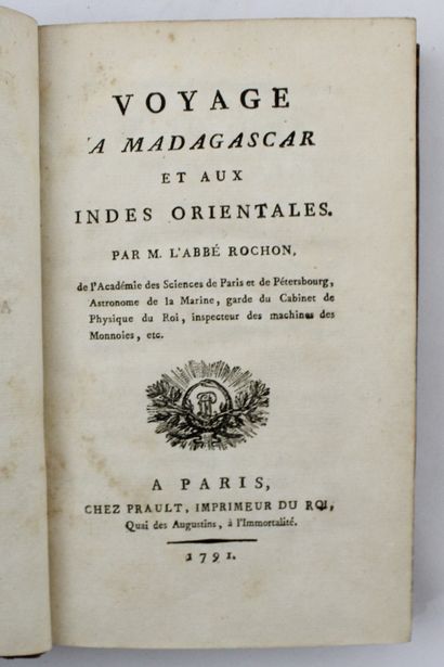 null ROCHON (l’abbé Alexis-Marie de). Voyage à Madagascar et aux Indes orientales....