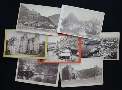  FRANCE ITALIE - SUISSE - EUROPE Monuments et sites. Années 1880-1900. 
46 tirages...