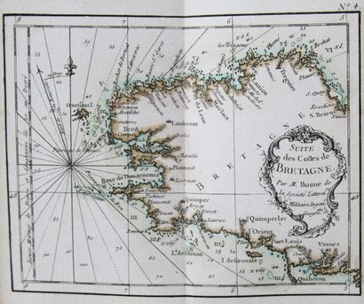 null ATLAS. — BONNE. Atlas maritime ou Cartes réduites de toutes les Côtes de France....