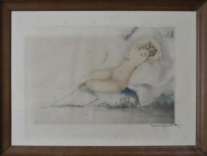 null Louis ICART (1888-1950)

Jeune fille nue 

EAU-FORTE en couleurs 

Signée en...