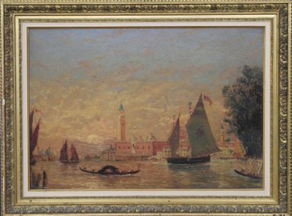 null Henry GERARD (1860-1925)

Venise, le palais des Doges 

HUILE SUR ISOREL

Signée...