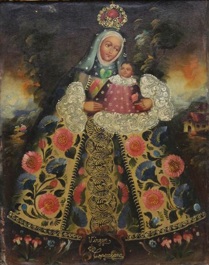 null ECOLE DE CUZCO de la Fin du XIXème Siècle

Virgen de Copacabana

HUILE SUR TOILE

Titrée...