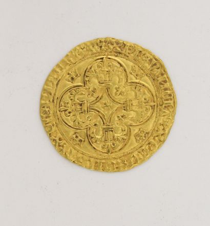 null 
ECU D'OR à la couronne Charles VI (1380-1422). Très beau. 

P. 3,9 g



DY...