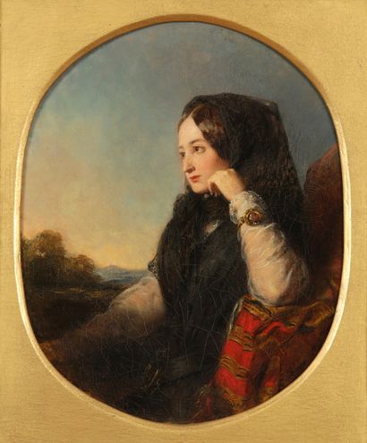 null Abraham SOLOMON (1824-1862) 

Portrait de la Comtesse Eugénie de Montijo (future...