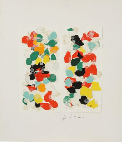 null Albert CHUBAC (1925-2008) 

Collage, 1960 

Deux feuilles contrecollées sur...