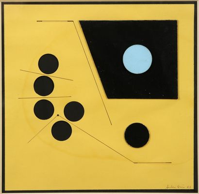 null Carmelo ARDEN-QUIN (1913-2010) 

Composition, 1963 

Encre, collage et couleur...