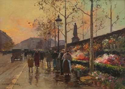 null 
Edouard CORTES (1882-1969) 




Le marché aux fleurs sur la Place de la République...