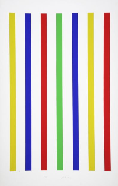 null Albert CHUBAC (1925-2008) 

Composition 4 couleurs 

Collages sur carton fort...