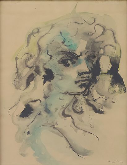 null 
Leonor FINI (1907-1996)

Visage féminin 

Encre et aquarelle sur papier

Signée...