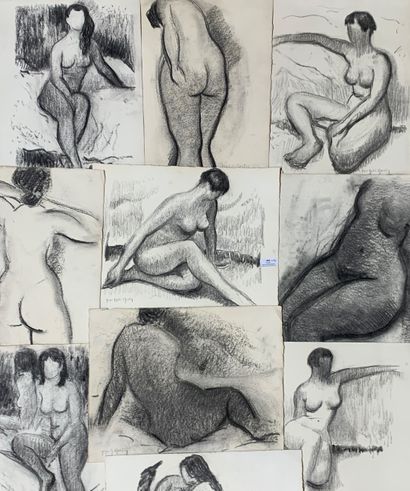 null Henri-André MARTIN (1918-2004)

Nus 

Douze Fusains 

Signés 

40 x 30 cm 

Sans...