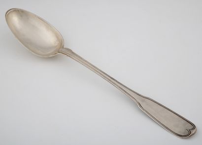 null RAGOUT SPOON in silver 950 Millièmes of Louis XVI period - Model with the net...
