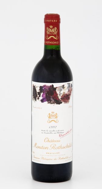 null 1 Bottle MOUTON ROTHSCHILD - Pauillac 

Year 1992

(Stained and faded label...