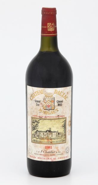 null 6 Magnums CHÂTEAU DAUZAC - Margaux

Year 1981

(Stained labels - 2 levels TLB)

Original...