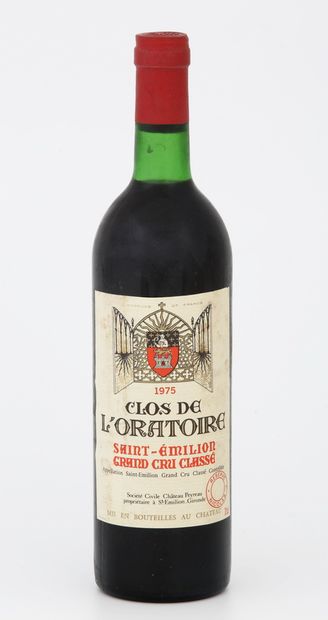 null 6 Bottles CLOS DE L'ORATOIRE - Saint-Emilion

Year 1975

(Some dirty labels...
