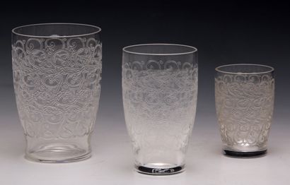 null BACCARAT - MODELE GOUVIEUX - SERVICE DE VERRES POUR 6 PERSONNES 24 pièces de...