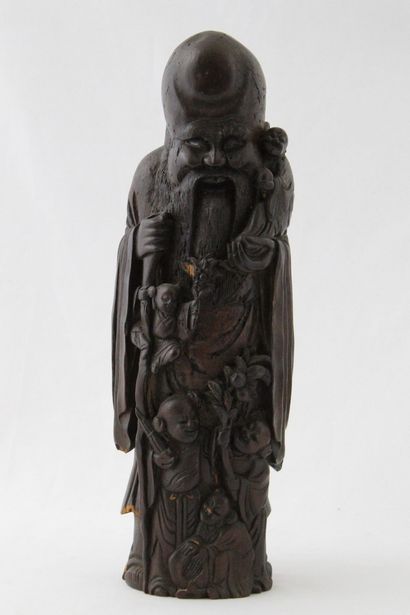 null CHINE vers 1900

SUJET en bambou sculpté représentant un Shoulao et ses disciples

H....