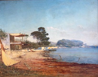 null Paul LEVERE (1875-1949)

Vue de la côte Toulonnaise 1900

HUILE sur toile

Signée...