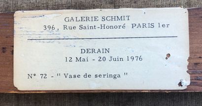 null André DERAIN (1880-1954)

Vase de Seringa

HUILE sur toile 

Signée en bas à...