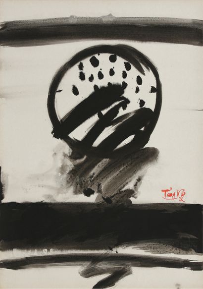 null 
T'ANG Haywen (1927-1991)




Sans titre, c.1970, encre sur carton Kyro




70...