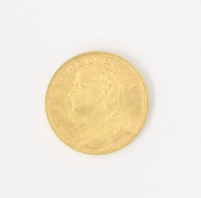 null 
PIECE de 20 Francs Suisse or




P. 6,4 g




(Etat d'usage)




Frais acheteur...