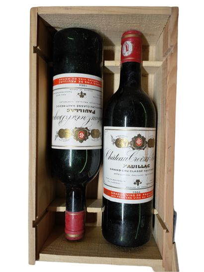 null 2 bouteilles Château CROIZET- BAGES Pauillac 

1964

(BE 1 étiquette avec tâches)

Coffret...