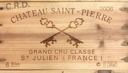 null 6 Bouteilles CHATEAU SAINT PIERRE - Saint-Julien

2006 

Caisse en bois d'o...