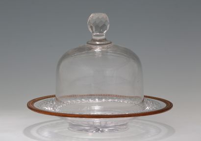null PETITE CLOCHE A FROMAGE (assemblage) composée d'une cloche en verre à prise...