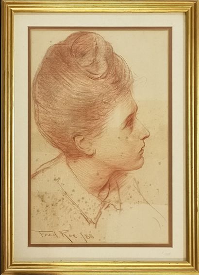 Fred ROE (1864-1947) 
Portrait de Mabel,...