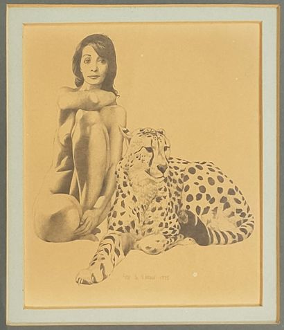 null Peter LE VASSEUR (Né en 1938)

Nude with cheetah - 1975 

DESSIN au crayon sur...