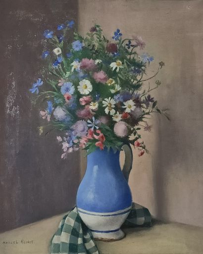 null Marcel RENOT (1893-1973)

Vase de fleurs sur un entablement et Pichet de fleurs...