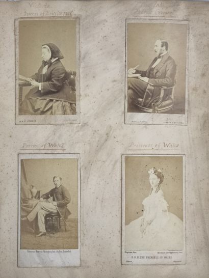 null BEL ALBUM DE PHOTOGRAPHIES contenant notamment des portraits des rois et princes...