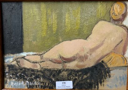 null Henri-André MARTIN (1918-2004)

Blond nude lying down from behind 

Cardboard...
