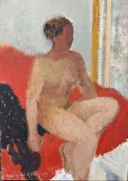 null Henri-André MARTIN (1918-2004)

Nude with a red blanket 

Canvas 

Signed lower...
