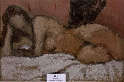 null Henri-André MARTIN (1918-2004)

Reclining Nude 

Cardboard or paper 

Signed...