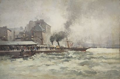 null Eugène GALIEN-LALOUE (1854-1941)


Vapeur sortant du port


Huile sur toile...