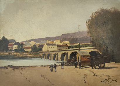 null Eugène GALIEN-LALOUE (1854-1941)


Pont aux abords d'une ville


Huile sur panneau


Signée...