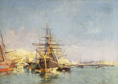 null Eugène GALIEN-LALOUE (1854-1941)


Marseille - Le vieux port


Huile sur toile


Signée...