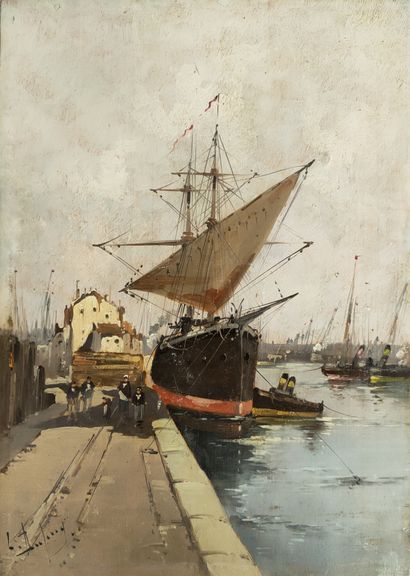 null Eugène GALIEN-LALOUE (1854-1941)


Bateau à quai


Huile sur panneau


Signée...