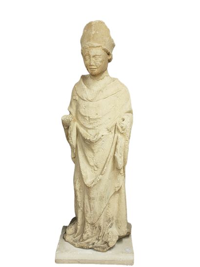 null SAINT BISHOP

in sculpted limestone, circa 1400

Total height 110 cm

(accidents...