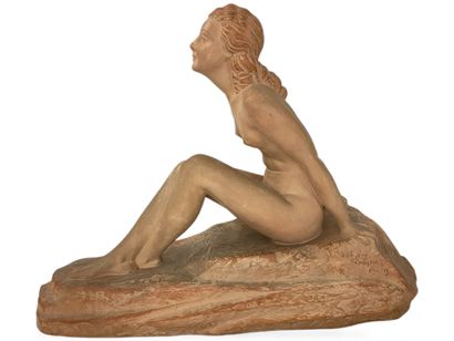 null After CHIPARUS

Seated nude

Terra cotta with patina

Signed on the base

Edition...