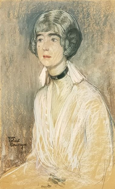 null 
Jean-Gabriel DOMERGUE (1889-1969)




Portrait de femme au collier de chien...