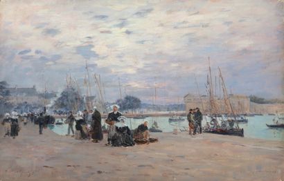 null Fernand LEGOUT-GERARD (1856-1924)

Le port de Concarneau 1897

HUILE SUR TOILE

Signée...