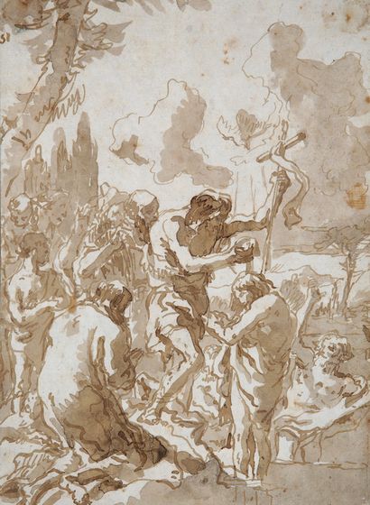 null Giovanni Domenico TIEPOLO (Venise 1727-1804)

Le Baptême du Christ

Lavis brun...