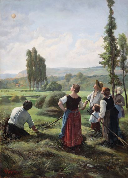 null D'après Julien DUPRE (1851-1910)

Les paysans regardant une montgolfière

HUILE...