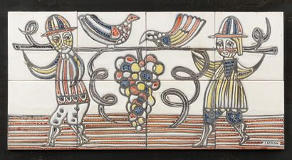 null Roger CAPRON (1922-2006)

PLAQUE The harvest, 1959

Eight ceramic tiles forming...