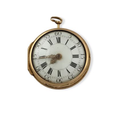 null POCKET WATCH - England XIVIIIth Century signed "HY PERRIER LONDON" with pink...