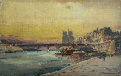 Henri DUVIEUX (c.1855-1902) 
Paris Notre-Dame...