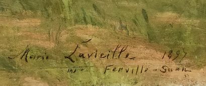 null 
Marie LAVIEILLE (19th-20th)




Ferville 1897




OIL ON CANVAS




Signed,...